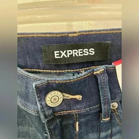 NWT Express Skinny Blue Denim Jeans Legging Midrise 6S - Picture 5 of 6